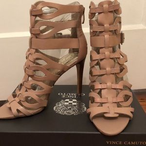 Vince Camuto tan  Cage high heel sandal